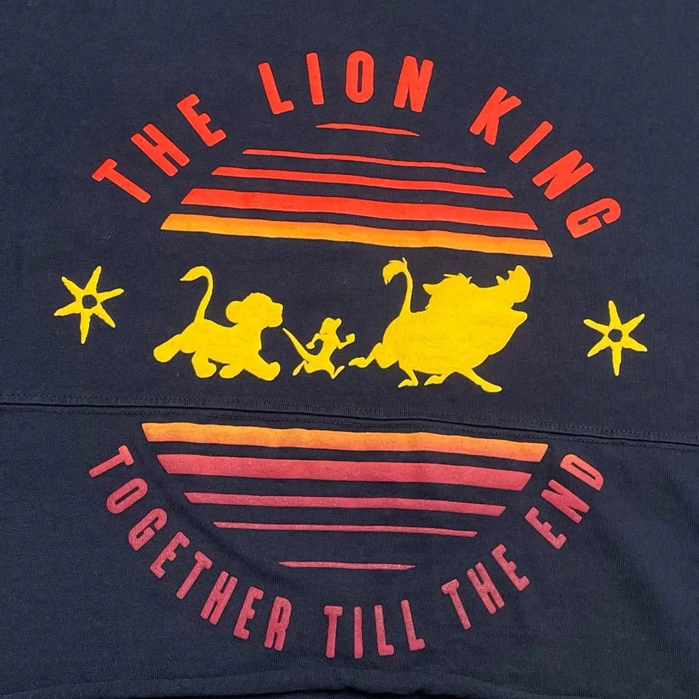Disney Spirit Jersey The Lion King Hakuna Matata Crop Long Sleeve Top Women L - Picture 4 of 12